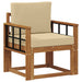 Sofa cu Brațe Lemn de acacia solid și poliester natural - WALTI WALTI