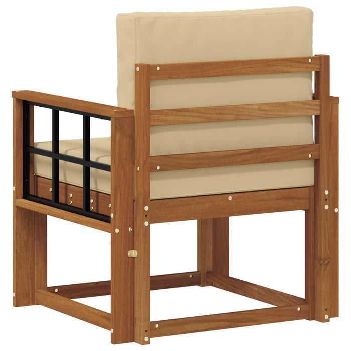 Sofa cu Brațe Lemn de acacia solid și poliester natural - WALTI WALTI