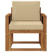 Sofa cu Brațe Lemn de acacia solid și poliester natural - WALTI WALTI