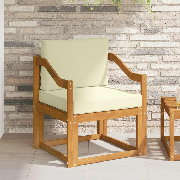 Sofa cu Brațe Lemn de acacia solid și poliester natural - WALTI WALTI