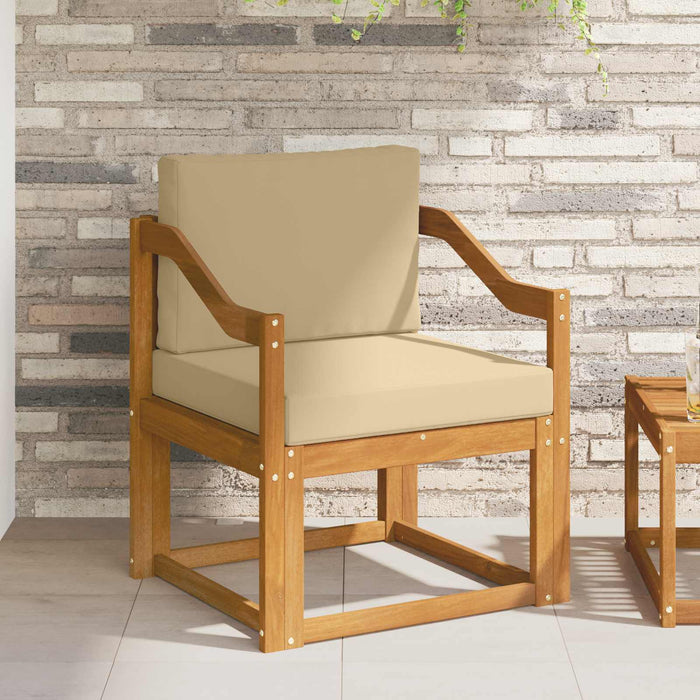 Sofa cu Brațe Lemn de acacia solid și poliester natural - WALTI WALTI