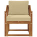 Sofa cu Brațe Lemn de acacia solid și poliester natural - WALTI WALTI