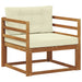 Canapea Medie pentru Exterior Lemn Solid de Acacia natural - WALTI WALTI