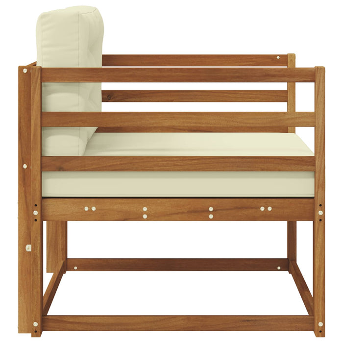 Canapea Medie pentru Exterior Lemn Solid de Acacia natural - WALTI WALTI
