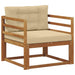 Canapea Medie pentru Exterior Lemn Solid de Acacia natural - WALTI WALTI