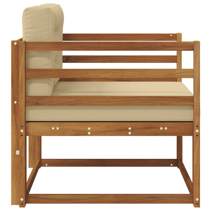 Canapea Medie pentru Exterior Lemn Solid de Acacia natural - WALTI WALTI