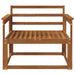 Canapea Medie pentru Exterior Lemn Solid de Acacia natural - WALTI WALTI