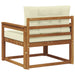 Canapea Medie pentru Exterior Lemn Solid de Acacia natural - WALTI WALTI