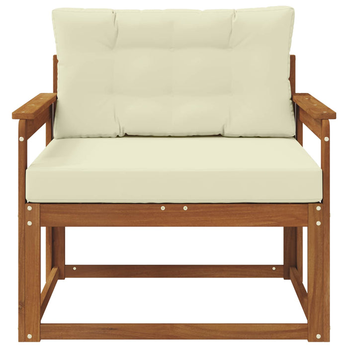 Canapea Medie pentru Exterior Lemn Solid de Acacia natural - WALTI WALTI
