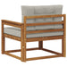 Canapea Medie pentru Exterior Lemn Solid de Acacia natural - WALTI WALTI