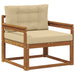 Canapea Medie pentru Exterior Lemn Solid de Acacia natural - WALTI WALTI