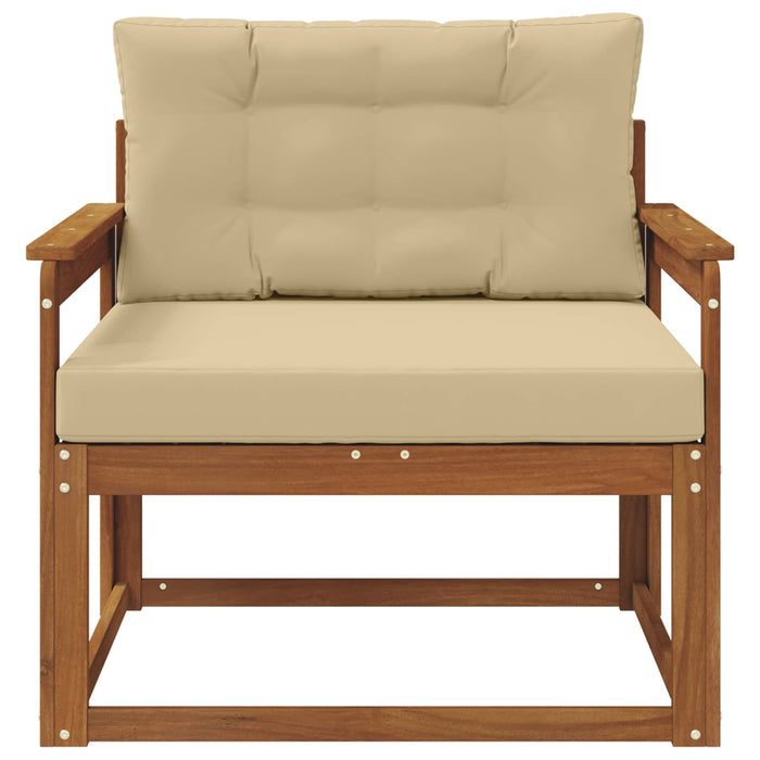 Canapea Medie pentru Exterior Lemn Solid de Acacia natural - WALTI WALTI