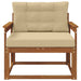 Canapea Medie pentru Exterior Lemn Solid de Acacia natural - WALTI WALTI