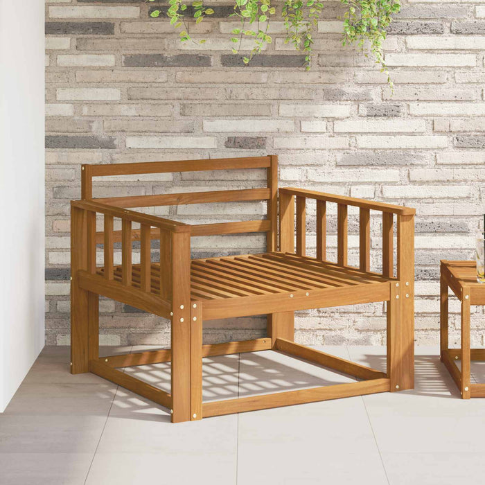 Canapea Medie pentru Exterior Lemn Solid de Acacia natural - WALTI WALTI