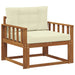 Canapea Medie pentru Exterior Lemn Solid de Acacia natural - WALTI WALTI