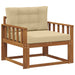 Canapea Medie pentru Exterior Lemn Solid de Acacia natural - WALTI WALTI