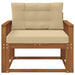 Canapea Medie pentru Exterior Lemn Solid de Acacia natural - WALTI WALTI