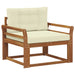 Canapea Medie pentru Exterior Lemn Solid de Acacia natural - WALTI WALTI