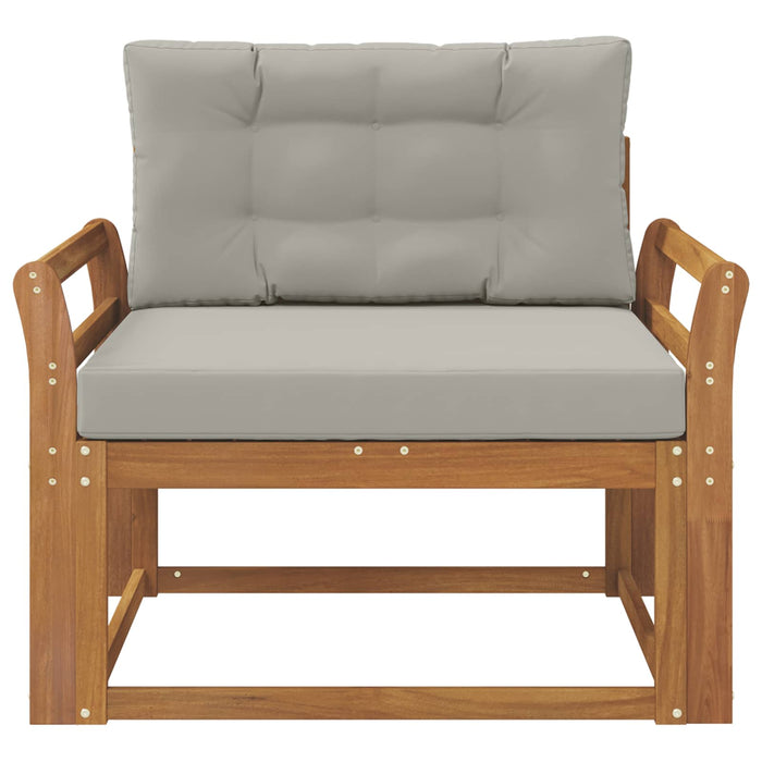 Canapea Medie pentru Exterior Lemn Solid de Acacia natural - WALTI WALTI