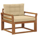 Canapea Medie pentru Exterior Lemn Solid de Acacia natural - WALTI WALTI