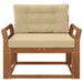 Canapea Medie pentru Exterior Lemn Solid de Acacia natural - WALTI WALTI