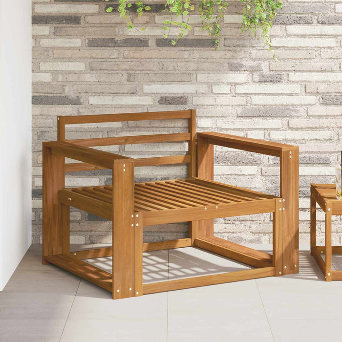 Canapea Medie pentru Exterior Lemn Solid de Acacia natural - WALTI WALTI