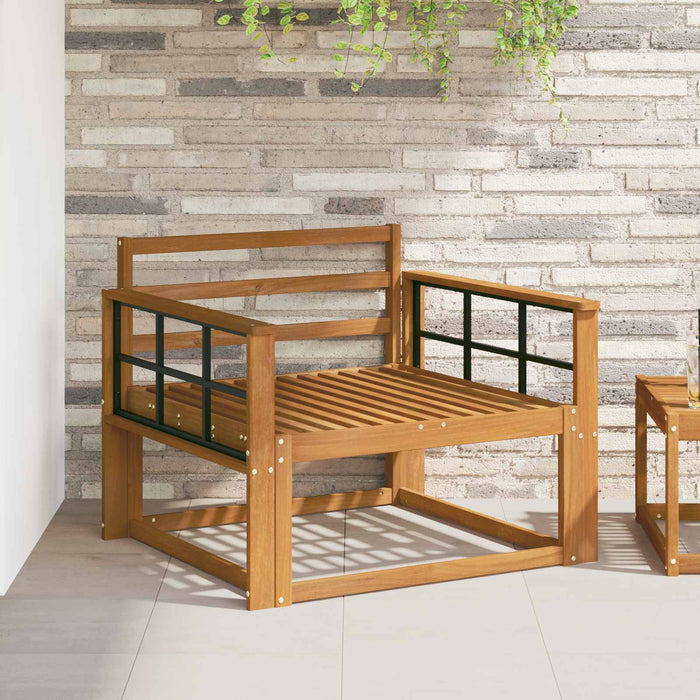 Canapea Medie pentru Exterior Lemn Solid de Acacia natural - WALTI WALTI