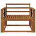 Canapea Medie pentru Exterior Lemn Solid de Acacia natural - WALTI WALTI