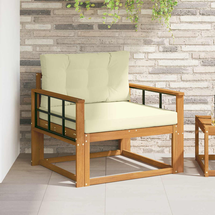 Canapea Medie pentru Exterior Lemn Solid de Acacia natural - WALTI WALTI