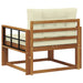 Canapea Medie pentru Exterior Lemn Solid de Acacia natural - WALTI WALTI