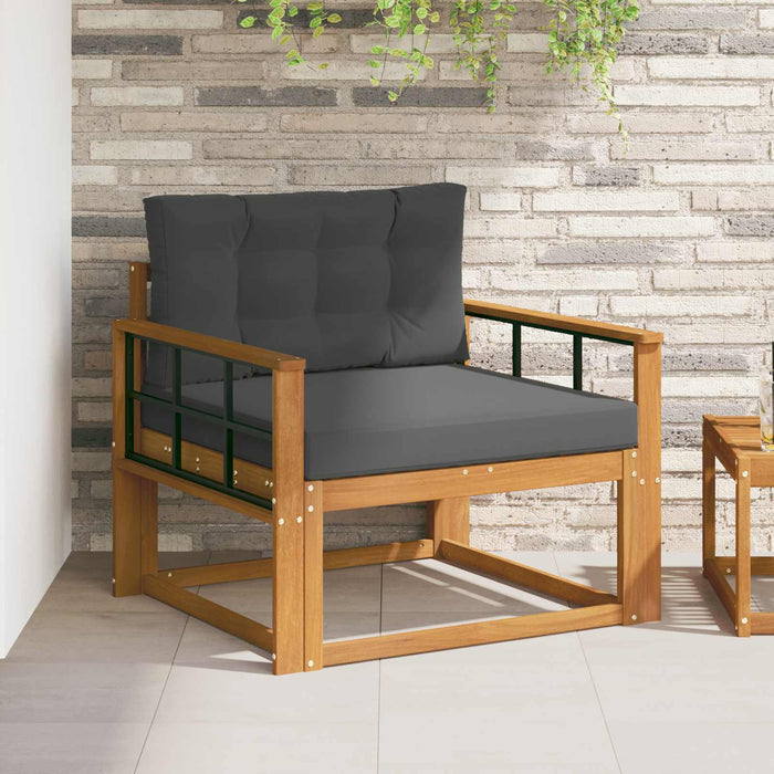 Canapea Medie pentru Exterior Lemn Solid de Acacia natural - WALTI WALTI