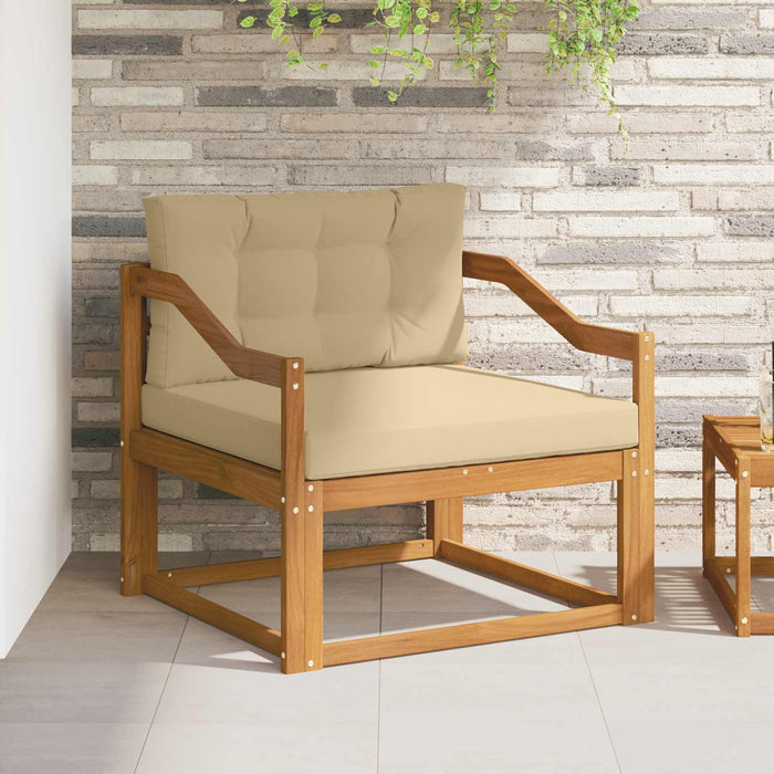 Canapea Medie pentru Exterior Lemn Solid de Acacia natural - WALTI WALTI