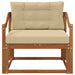 Canapea Medie pentru Exterior Lemn Solid de Acacia natural - WALTI WALTI