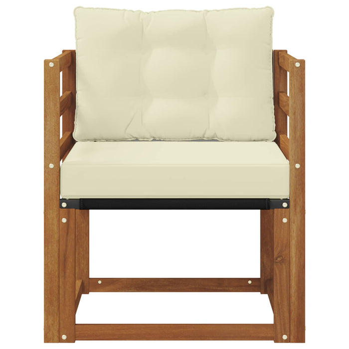 Canapea de exterior Lemn Solid de Acacia Natural și Crem - WALTI WALTI