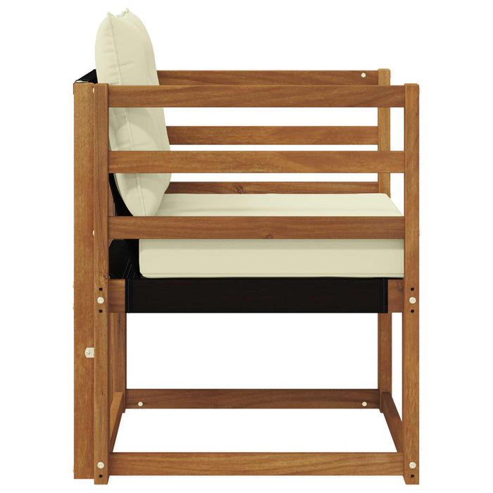 Canapea de exterior Lemn Solid de Acacia Natural și Crem - WALTI WALTI