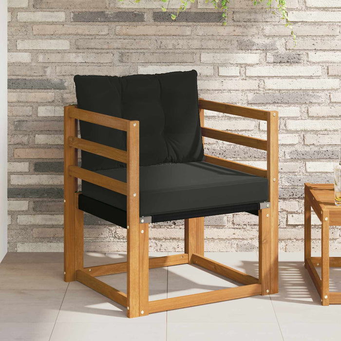 2 Bucată Canapea de exterior Lemn Solid de Acacia natural - WALTI WALTI