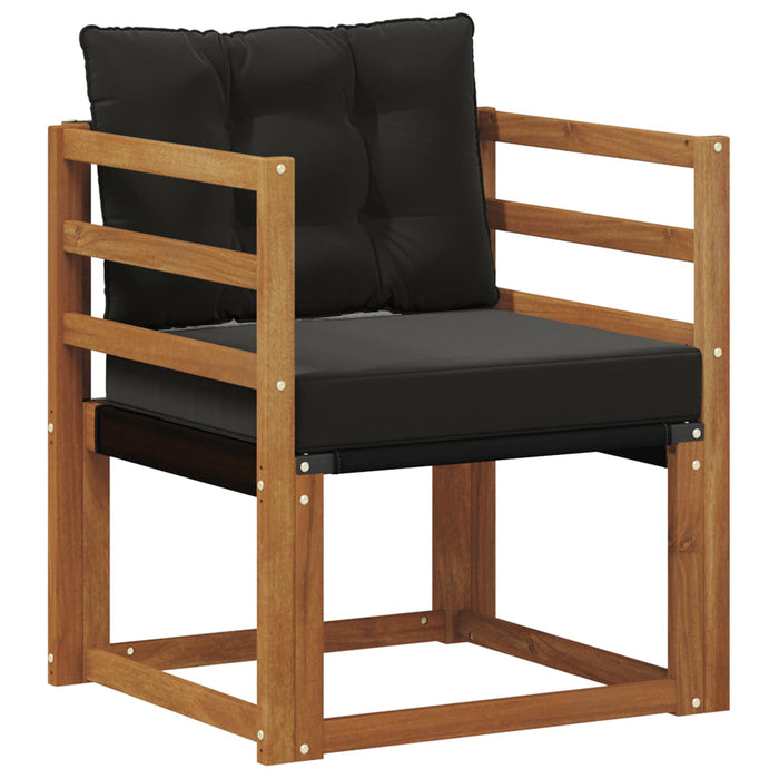 2 Bucată Canapea de exterior Lemn Solid de Acacia natural - WALTI WALTI