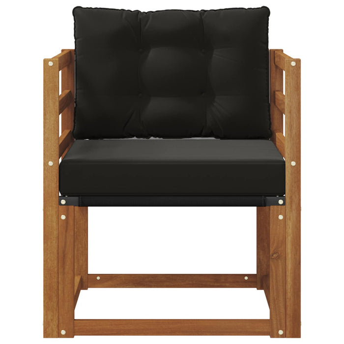 2 Bucată Canapea de exterior Lemn Solid de Acacia natural - WALTI WALTI