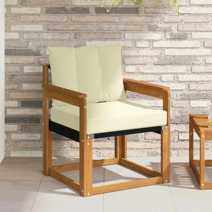 Canapea de exterior Lemn solid de Acacia și Textilene - WALTI WALTI