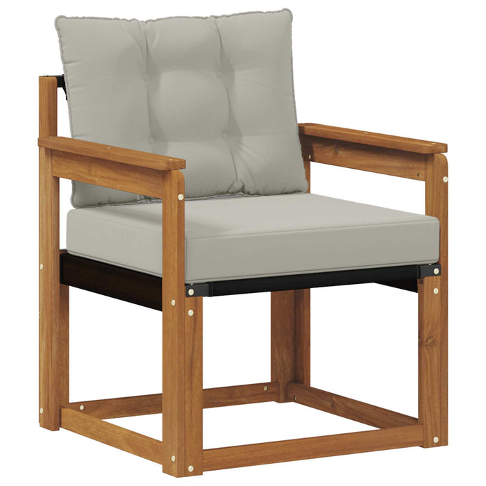 Canapea de exterior Lemn Solid de Acacia Gri natural și deschis - WALTI WALTI