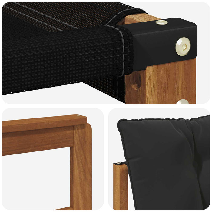2 Bucată Canapea de exterior Lemn Solid de Acacia natural - WALTI WALTI