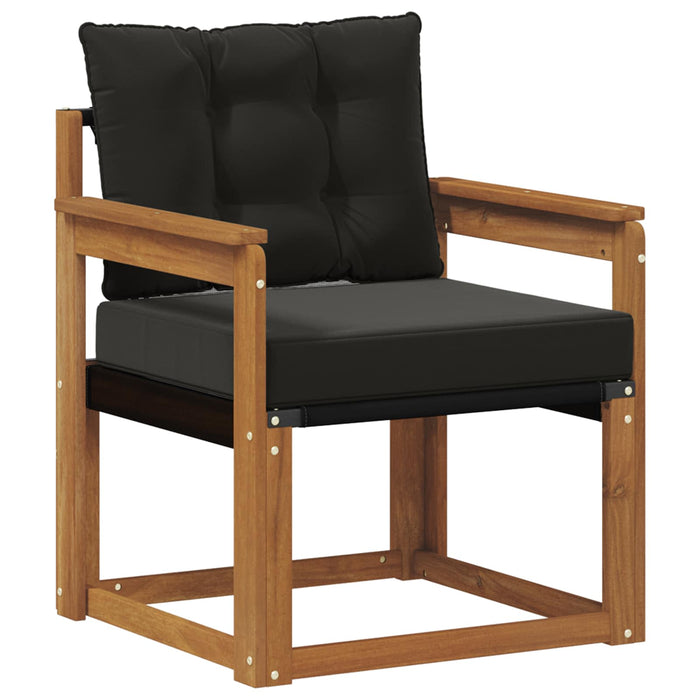 2 Bucată Canapea de exterior Lemn Solid de Acacia natural - WALTI WALTI