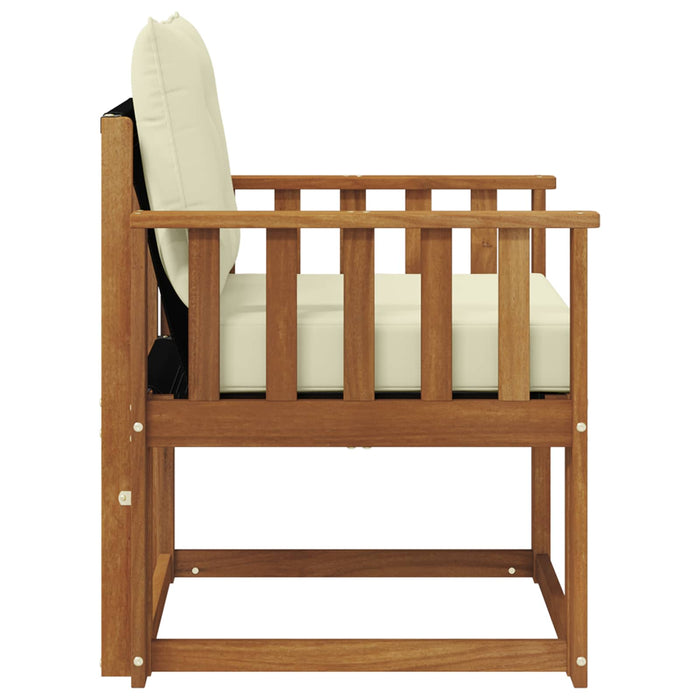 Canapea de exterior Lemn Solid de Acacia Natural și Crem - WALTI WALTI
