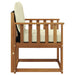 Canapea de exterior Lemn Solid de Acacia Natural și Crem - WALTI WALTI