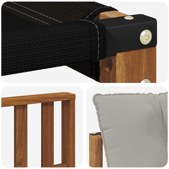 Canapea de exterior Lemn Solid de Acacia Gri natural și deschis - WALTI WALTI