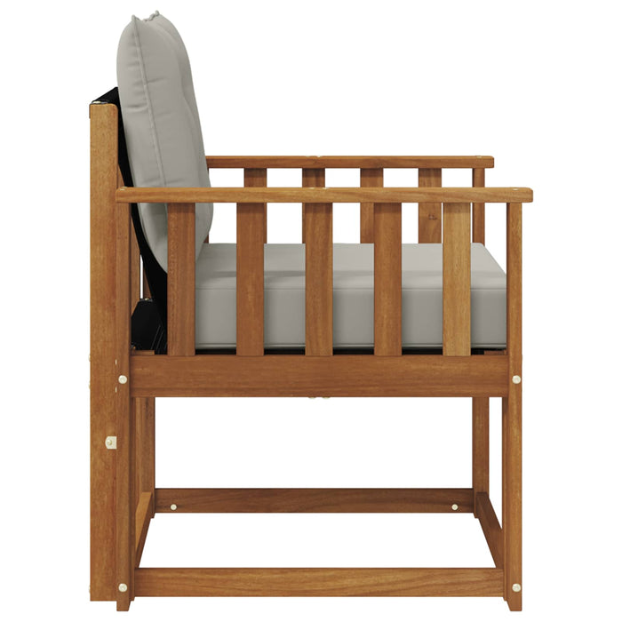 Canapea de exterior Lemn Solid de Acacia Gri natural și deschis - WALTI WALTI