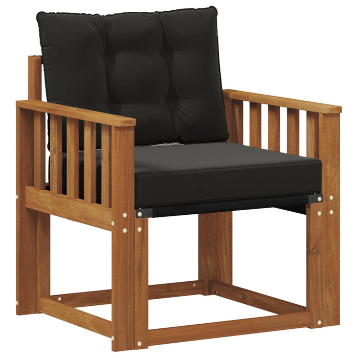 2 Bucată Canapea de exterior Lemn Solid de Acacia natural - WALTI WALTI