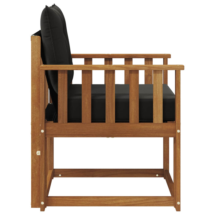 2 Bucată Canapea de exterior Lemn Solid de Acacia natural - WALTI WALTI