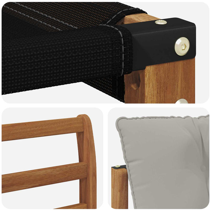 Canapea de exterior Lemn Solid de Acacia Gri natural și deschis - WALTI WALTI