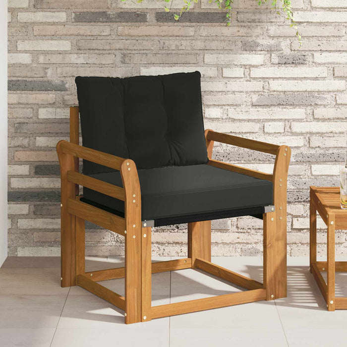 2 Bucată Canapea de exterior Lemn Solid de Acacia natural - WALTI WALTI